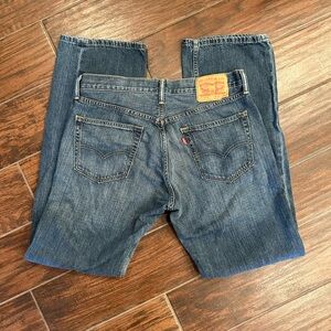 Levi's Men's 559 Dark Blue Stretch Straight Jeans, 34 x 34